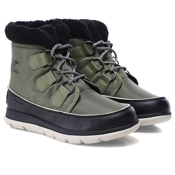 Sorel Explorer Carnival Hiker Boot Olive Green 8 - Picture 2 of 7
